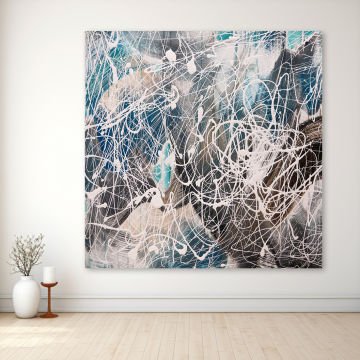 Soyut Kanvas Tablo 140x140cm