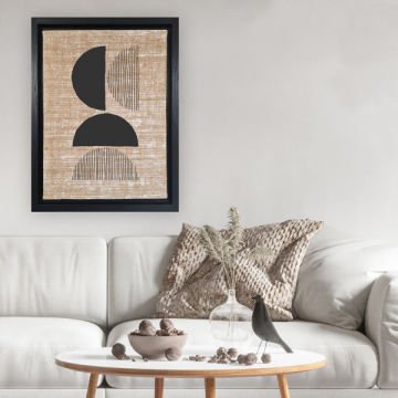 Siyah L Çerçeveli Tablo 66cm x 96cm
