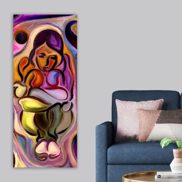Dikey Kanvas Tablo 60cm x140cm