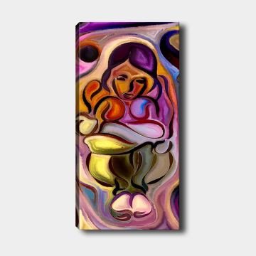 Dikey Kanvas Tablo 60cm x140cm