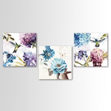 3 Parçalı Kanvas Tablo 30cm x 30cm - 3 Parça