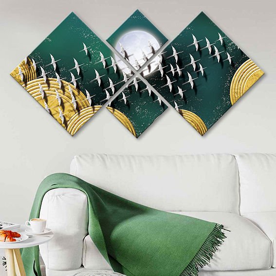 4 Parçalı Mdf Tablo