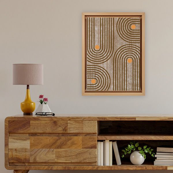 Naturel L Çerçeveli Tablo 96cm x 136cm