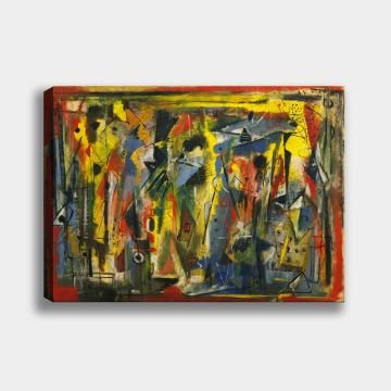 Renkli Soyut Kanvas Tablo 70cm x 100cm