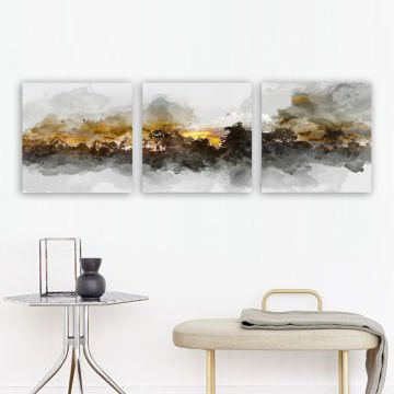 3 Parçalı Kanvas Tablo 30cm x 30cm - 3 Parça