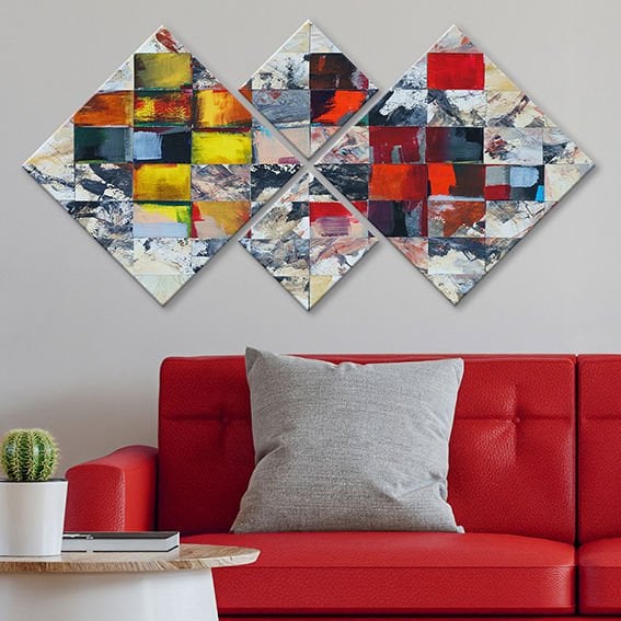 4 Parçalı Mdf Tablo