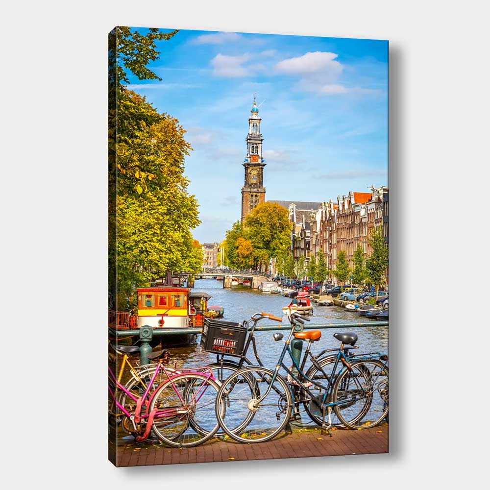 Amsterdam Manzara Kanvas Tablo 140cm x 200cm