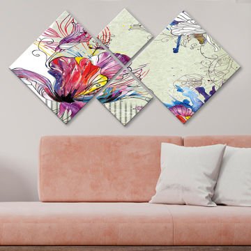 4 Parçalı Mdf Tablo 40cm x 40cm