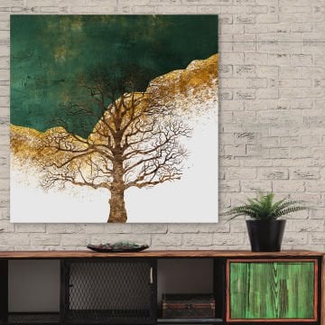 Dekoratif Ağaç Kanvas Tablo 70x70cm