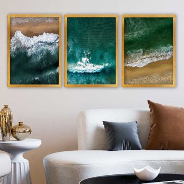 3 Parçalı Çerçeveli Tablo 35cm x 45cm