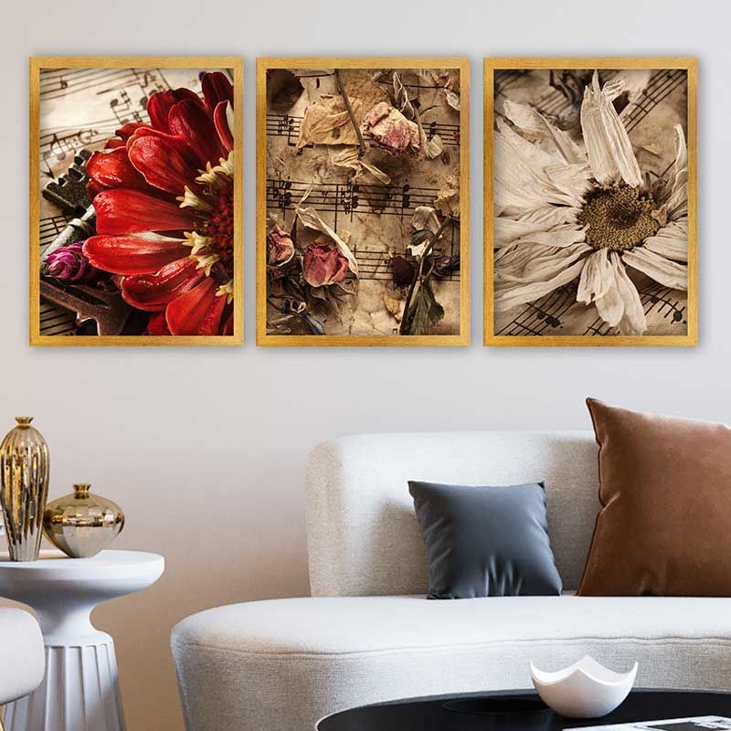 3 Parçalı Çerçeveli Tablo 35cm x 45cm