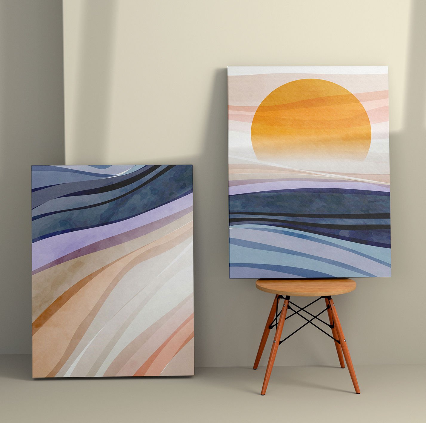 2 Parçalı Kanvas Tablo 30cm x 40cm - 2 Parça