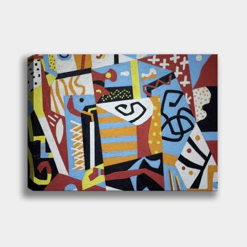 Renkli Soyut Kanvas Tablo 50cm x 70cm