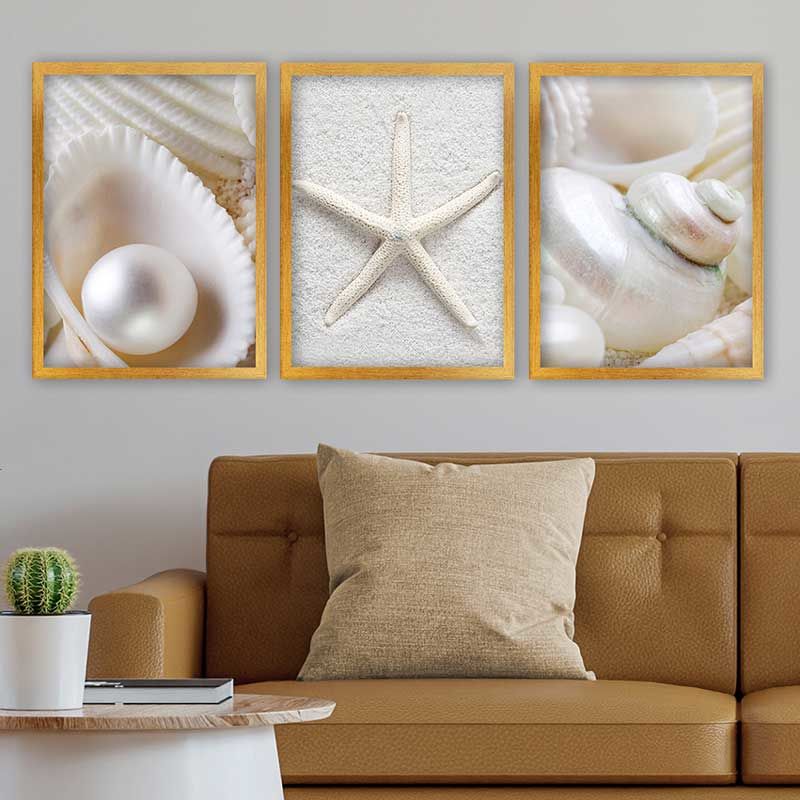 3 Parçalı Çerçeveli Tablo 55cm x 75cm