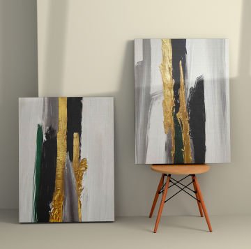 2 Parçalı Kanvas Tablo 30cm x 40cm - 2 Parça