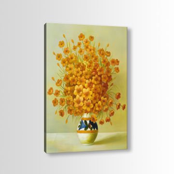 Çiçek Kanvas Tablo 90x130cm