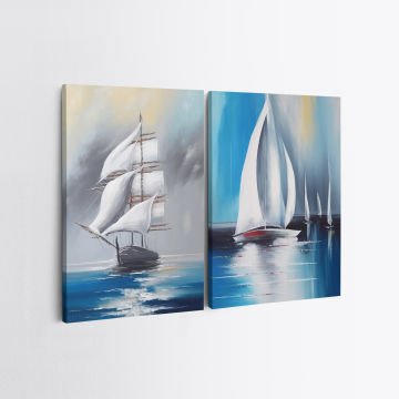2 Parçalı Kanvas Tablo 100cm x 140cm - 2 Parça