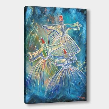 Semazenler Dekoratif Kanvas Tablo 30cm x 40cm