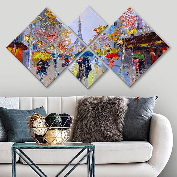 4 Parçalı Mdf Tablo