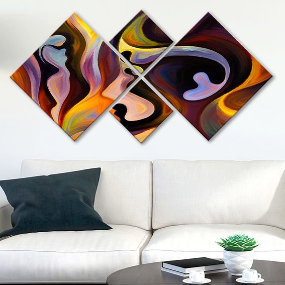 4 Parçalı Mdf Tablo