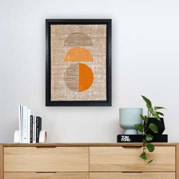 Siyah L Çerçeveli Tablo 96cm x 136cm