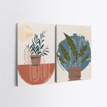 2 Parçalı Kanvas Tablo 30cm x 40cm - 2 Parça