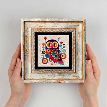 Çerçeveli Doğal Taş Tablo 20cm x 20cm