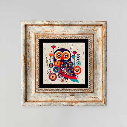 Çerçeveli Doğal Taş Tablo 20cm x 20cm