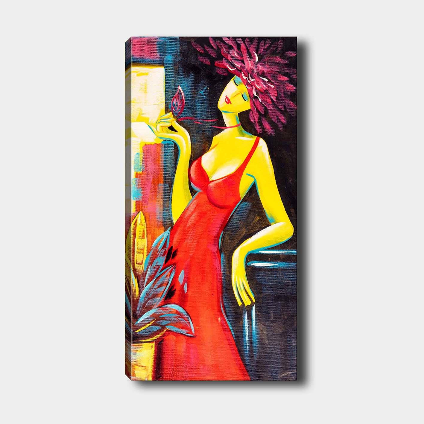 Dikey Kanvas Tablo 60cm x140cm