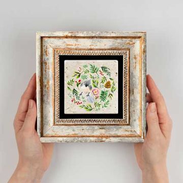 Çerçeveli Doğal Taş Tablo 20cm x 20cm