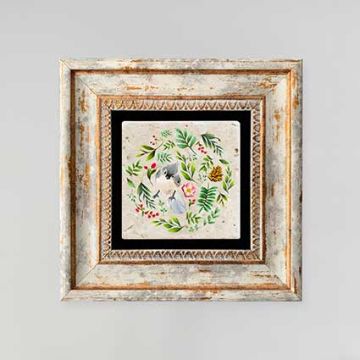 Çerçeveli Doğal Taş Tablo 20cm x 20cm