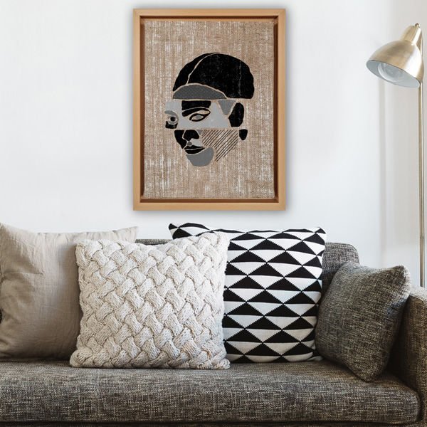 Naturel L Çerçeveli Tablo 96cm x 136cm