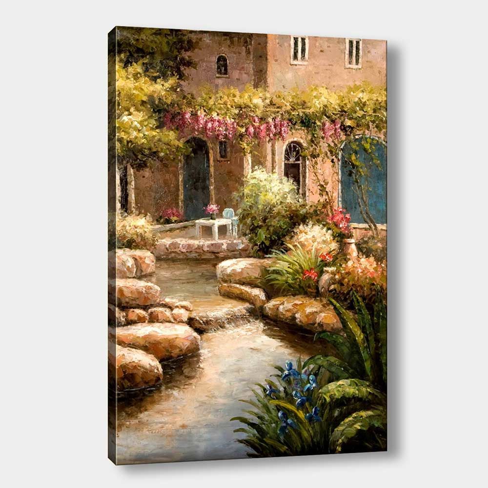 Taş Evler Manzara Kanvas Tablo 100cm x 140cm