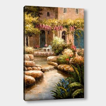 Taş Evler Manzara Kanvas Tablo 100cm x 140cm