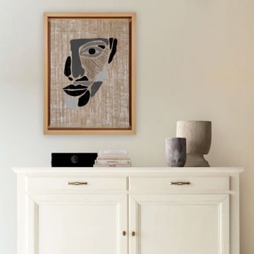 Naturel L Çerçeveli Tablo 66cm x 96cm