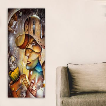 Dikey Kanvas Tablo 60cm x140cm