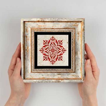 Çerçeveli Doğal Taş Tablo 20cm x 20cm