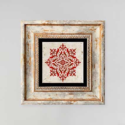 Çerçeveli Doğal Taş Tablo 20cm x 20cm