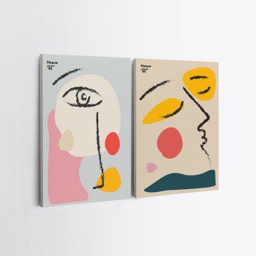 2 Parçalı Kanvas Tablo 30cm x 40cm - 2 Parça
