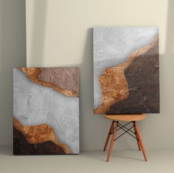 2 Parçalı Kanvas Tablo 30cm x 40cm - 2 Parça