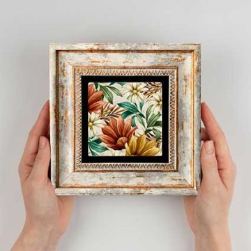 Çerçeveli Doğal Taş Tablo 20cm x 20cm