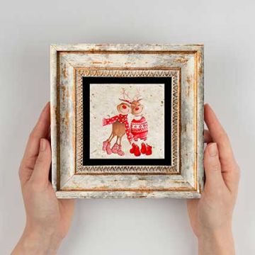 Çerçeveli Doğal Taş Tablo 20cm x 20cm