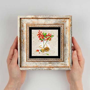 Çerçeveli Doğal Taş Tablo 20cm x 20cm
