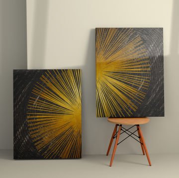 2 Parçalı Kanvas Tablo 30cm x 40cm - 2 Parça