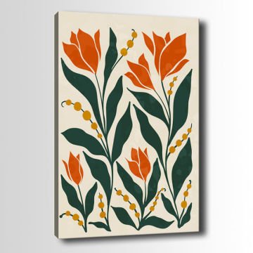 Çiçek Kanvas Tablo 90cm x 130cm