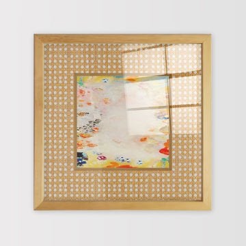 Naturel Çerçeveli Hasır Baskı Cam Tablolar