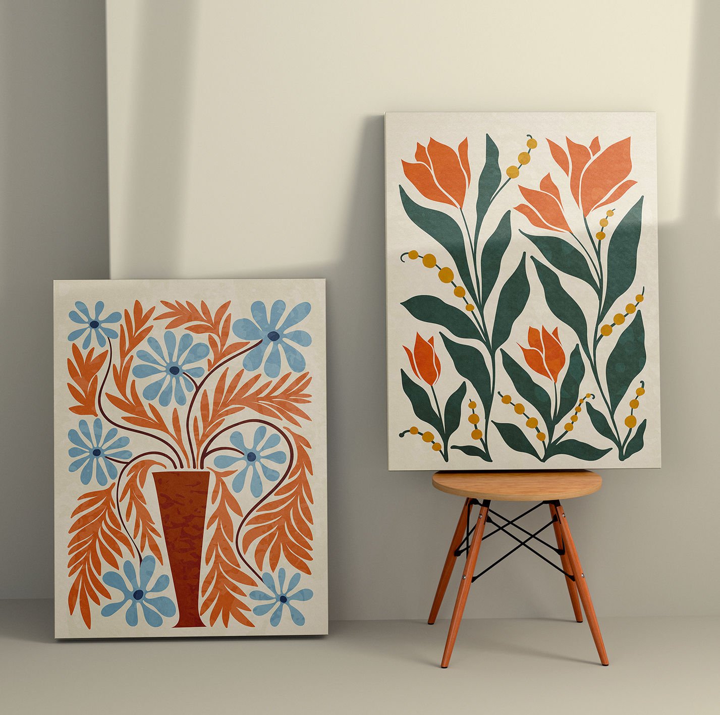 2 Parçalı Kanvas Tablo 70cm x 100cm - 2 Parça