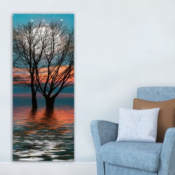 Dikey Kanvas Tablo 30cm x 90cm