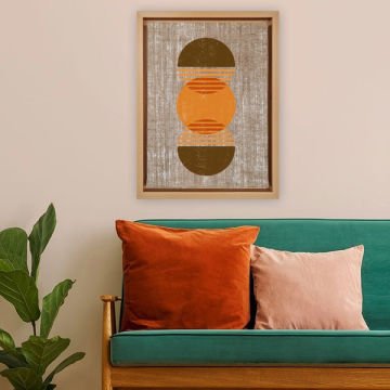 Naturel L Çerçeveli Tablo 96cm x 136cm