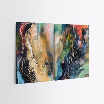 2 Parçalı Kanvas Tablo 100cm x 140cm - 2 Parça